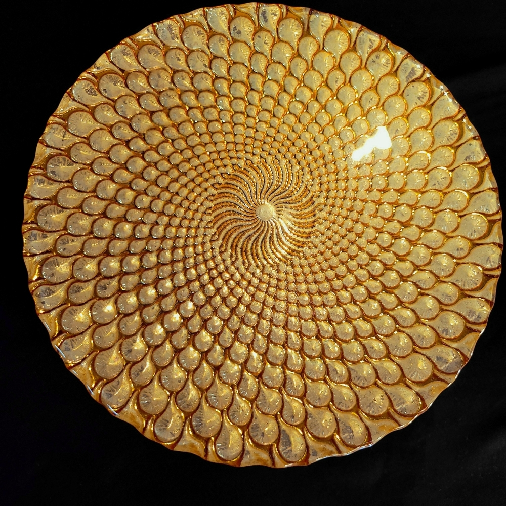 Topkapi Turkish Glass Hand Painted Dessert Plate